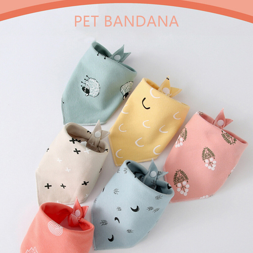 Cute Pet Bandana For Dog Cat Triangular Pet Bibs Scarf Cotton Washable Ties Collar Scarf Puppy Kitten Accessories