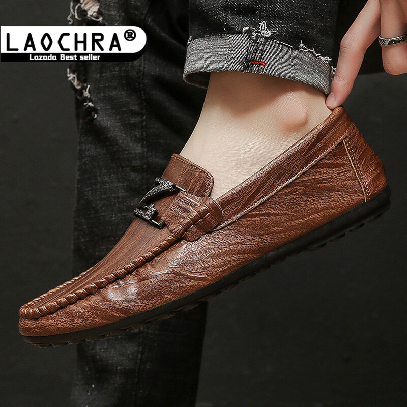 Laochra Flats Men Shoes New Arrival Loafers Slip on Fashion Casual Shoes for Males Lazy Shoes Street Comfortable Shoes