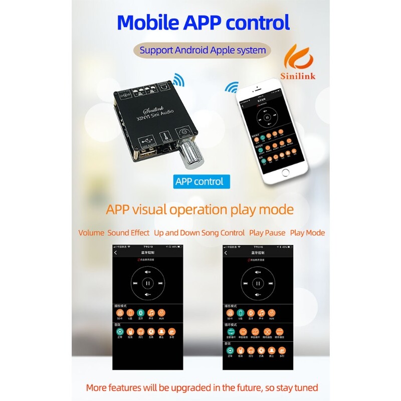 Home Passive Amplifier Speakers Bluetooth-compatible Board Module Amplifier 3.5mm AUX + Bluetooth-compatible 5.0 Amp