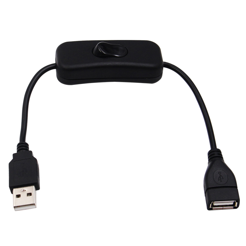 【akula store】NEW 28cm USB Cable With Switch ON/OFF Cable Extension Toggle For USB Lamp USB Fan Power Supply Line Durable HOT SALE Adapter