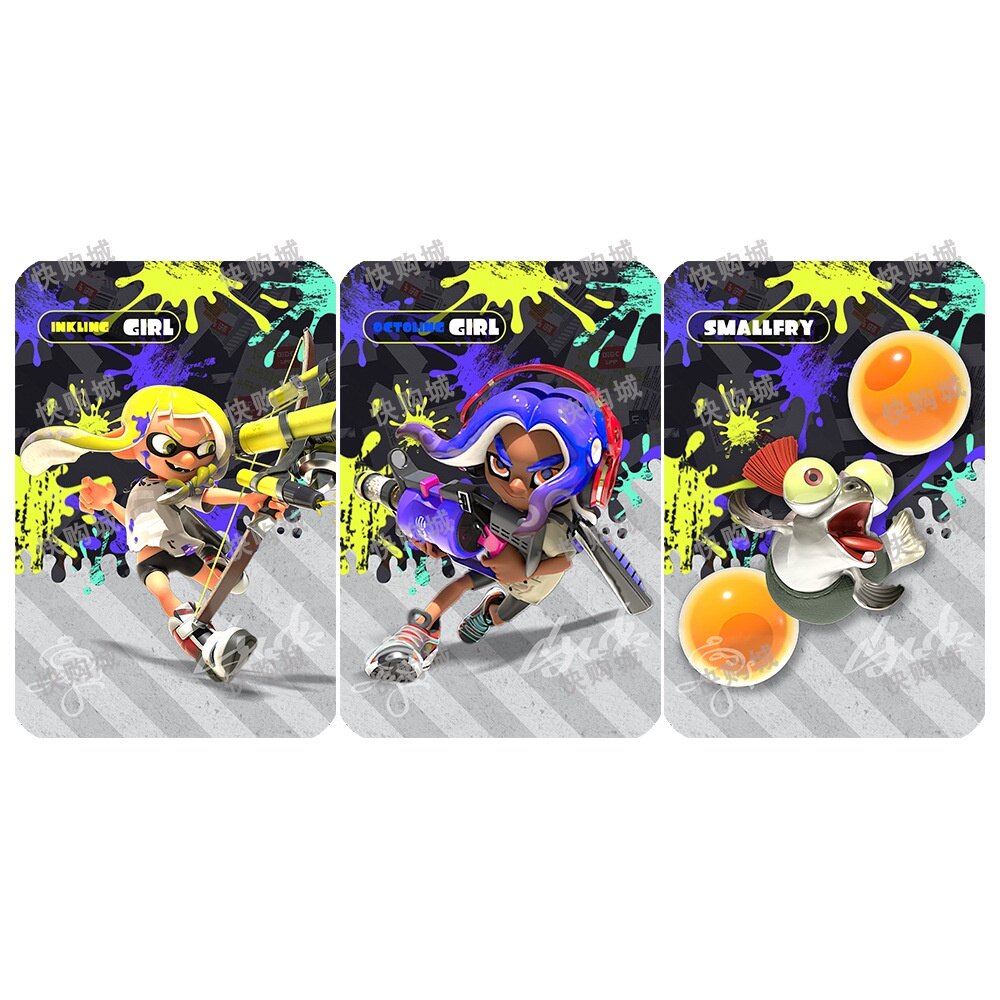 Newest Amiibo Splatoon 3 Characters Costume Props Card Splatoon 1 2 3 Linkage NfC Card Props Accessories For Nintendo Switch