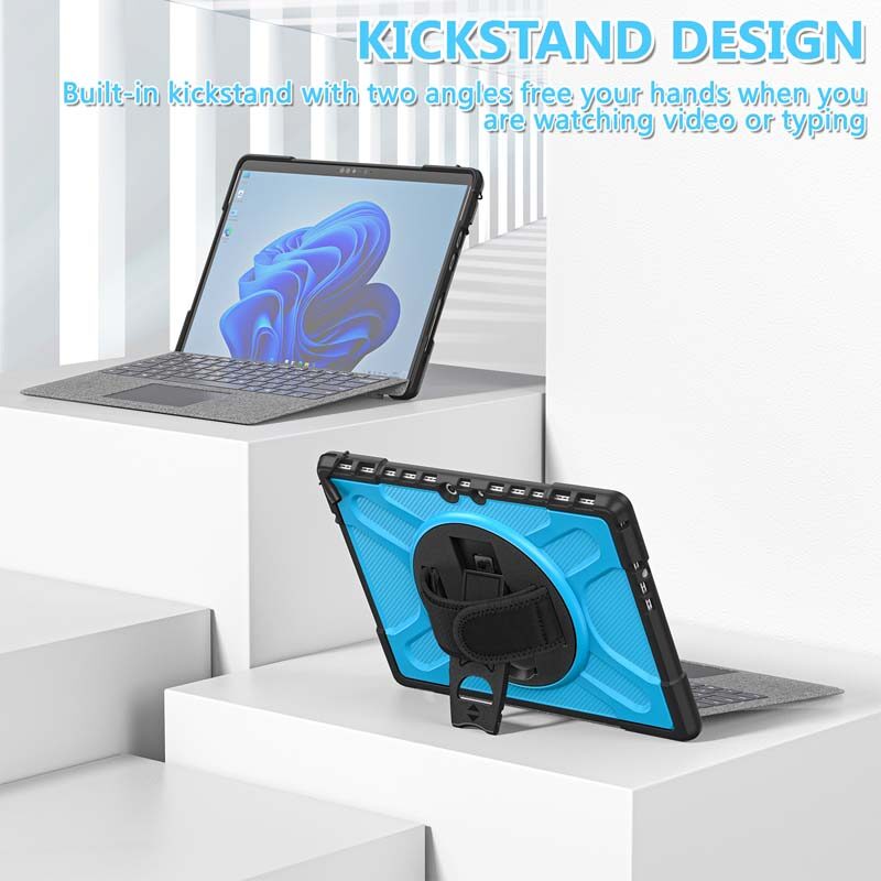 Ốp Chống Sốc Cho Surface Pro 8 Ốp Giá Đỡ Xoay Có Dây Đeo Tay