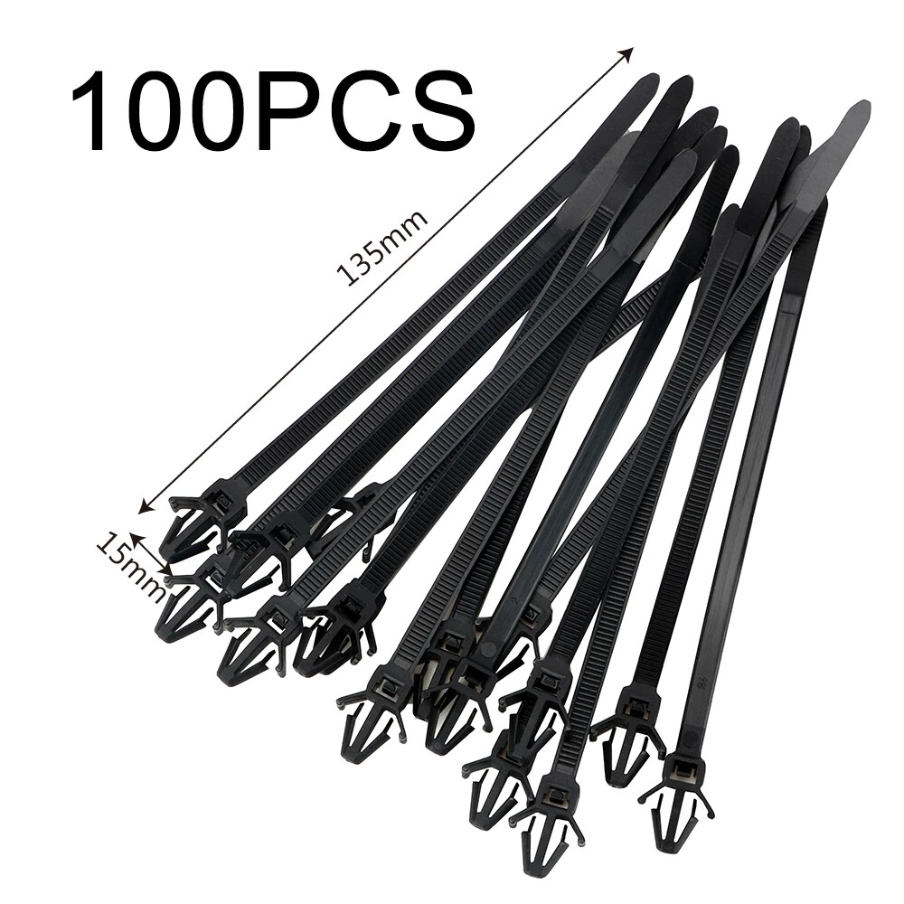100 Cái Dây Cáp Nylon Tự Khóa Dây Buộc Dây Kéo
