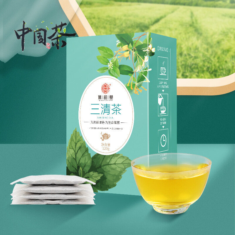 (Chinese Tea) Three Green Tea 120g/30 Small Bags