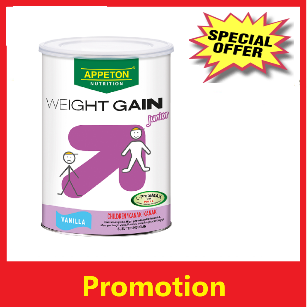 Junior Appeton Weight Gain Junior Vanilla Flavour 450g Tambah Berat Badan Kanak Kanak Lazada