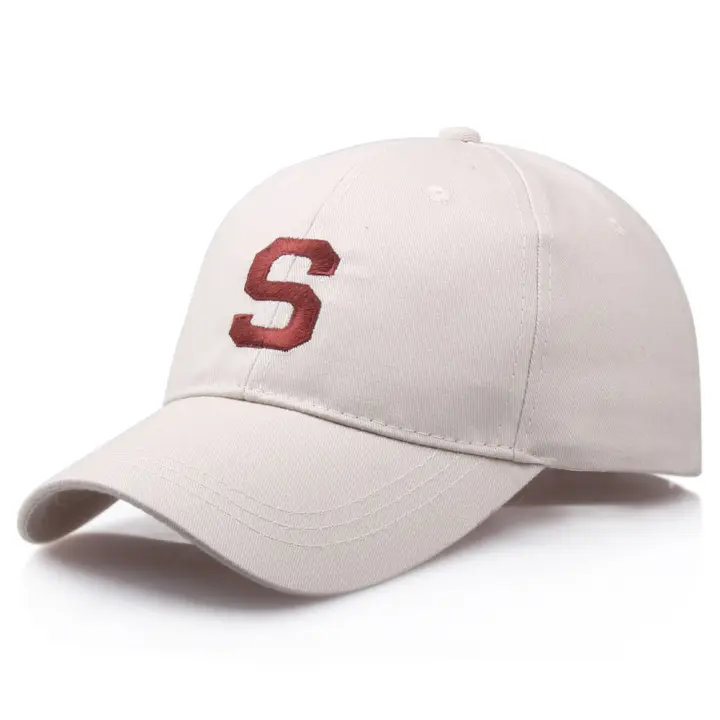 baseball cap with letter s