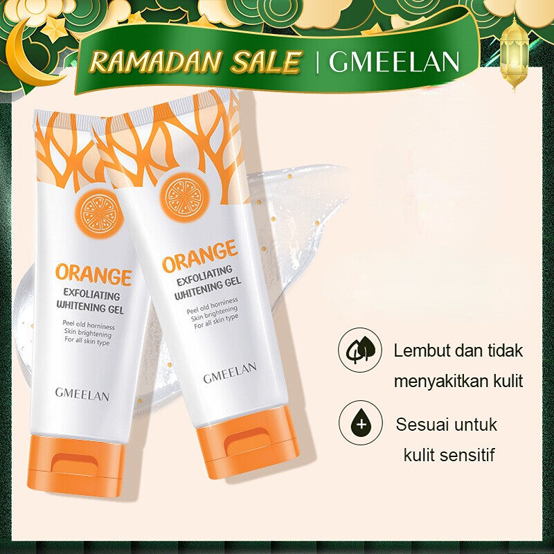 Gmeelan orange exfoliating whitening gel body scrub facial exfoliating Gel peeling gel moisturizing whitening cleaner Acne Blackhead cream 磨砂膏去角质