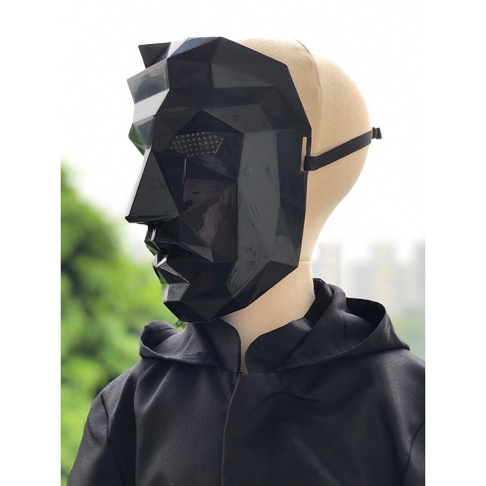 Squid Game Boss Costume Kids Cosplay Jumpsuit Boss Face Square Circle