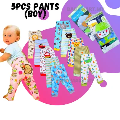 Baby Pants (5Pcs and One Pcs) FOR BOYS [RANDOM DESIGN] Long Pants For Newborn to 12 Months