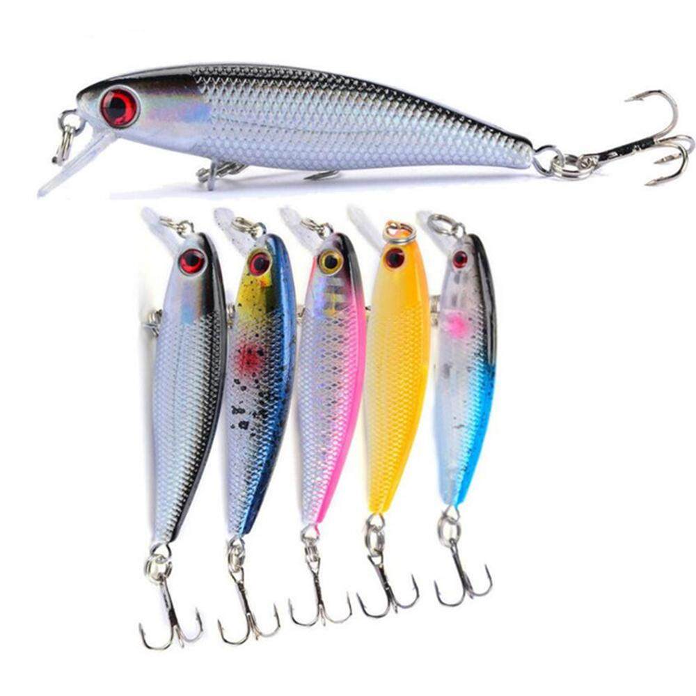 1PC Lifelike Eyes Minnow Wobbler Fishing Lure Plastic Hard Crank Bionic Bait