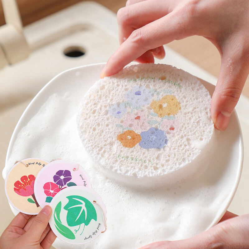 1/3 Miếng Chà Bột Gỗ Miếng Bọt Biển Ma Thuật Miếng Bọt Biển Rửa Chén Bàn Chải Làm Sạch Nhà Bếp Bọt Biển Tắm
