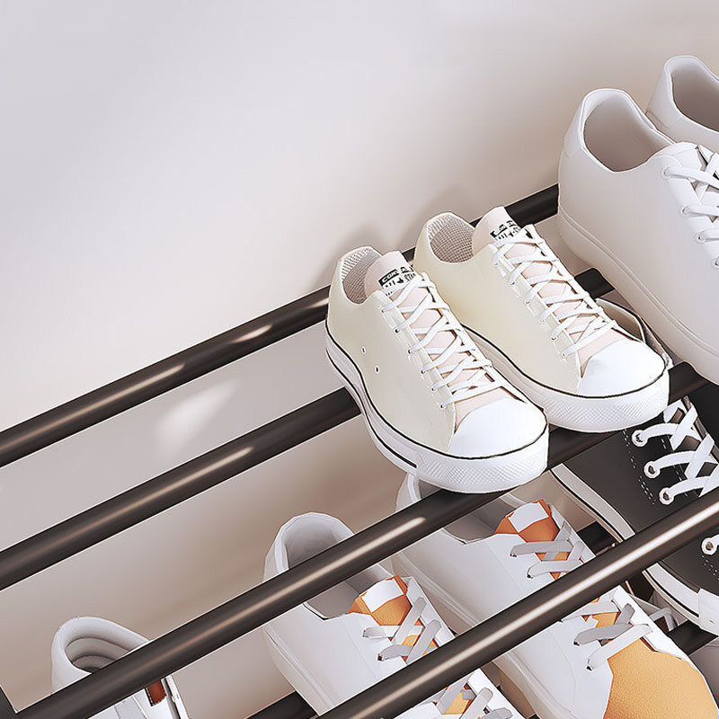 Shoe rack home dormitory door simple shoe rack multi-layer dustproof storage shoe cabinet small assembly shoe rack