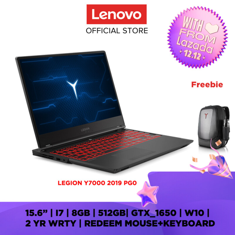 LENOVO GAMING LAPTOP NOTEBOOK LEGION Y7000 2019 81T0001JMJ Raven Black 15.6 INCH FHD I7-9750 8GB 512GB SSD GTX1650 4GB W10 HOME MS OFFICE HOME & STUDENT 2YRSPRMCARE+1YRADP) FREE BACKPACK + ONLINE REDEMPTION LEGION MOUSE & KEYBOARD Malaysia