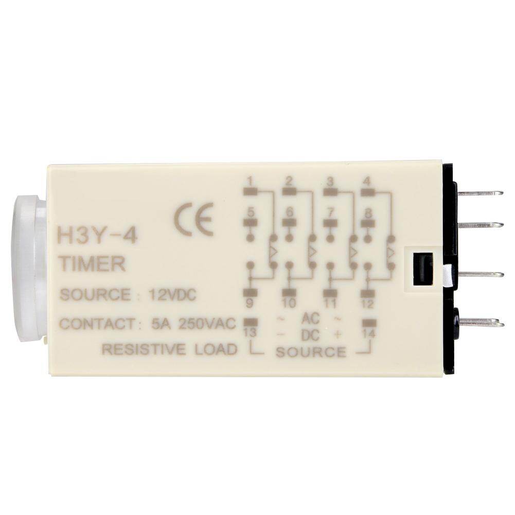 H3Y-4 Time Relay Pointer Control Power on Delay Timer 14-Pin 12VDC