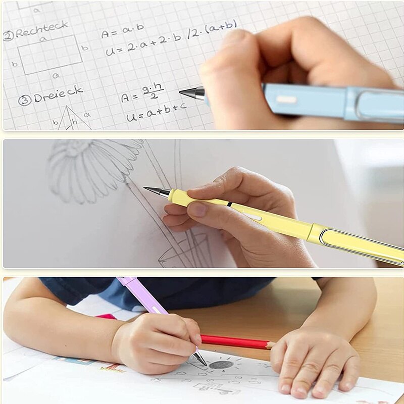 Công Nghệ Mới Bút Chì Vĩnh Cửu Viết Không Giới Hạn/Không Có Bút Mực Bút Chì Ma Thuật Không Cần Phải Mài/Bút Chì Xóa Sáng Tạo Với Một Cục Tẩy Để Viết, Nghệ Thuật, Phác Thảo Và Vẽ