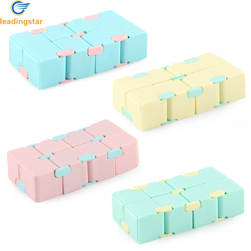 LEADINGSTAR Fast Delivery 2x2 Magic Cube Pocket Flip Infinite Speed Cube Decompression Educational Toys For Children Birthday Gifts