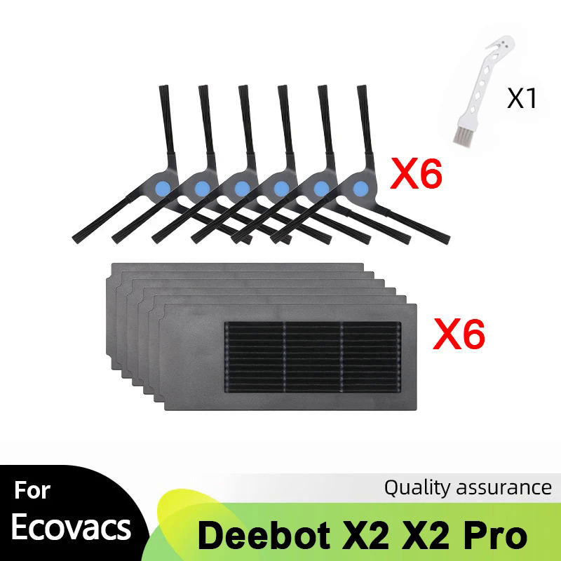 For Ecovacs Deebot X2 omni X2 Pro X2 Robot Vacuum Accessories Roller Main Side Brush Hepa Filter Mop Cloth Dust Bag Parts