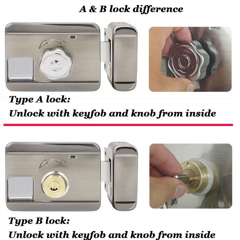 Intelligent Door Lock Video Intercom Compatible Electric Lock Or Wireless Remote Control ID Lock 125Khz Ess Control Lock