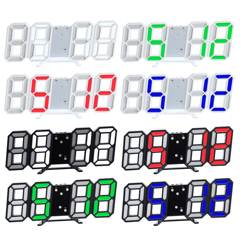 【Digital Bảng Clock】 Đồng Hồ Để Bàn Kỹ Thuật Số 3D 8 Hình, Báo Động Hiển Thị Thời Gian LED USB Snooze Trang Trí Nội Thất bán chạy