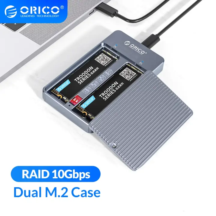 Orico Lsdt Raid Dual Bay M2 Ssd Case Support M 2 Ngff Sata Ssd Disk For B Key B M Key Ssd Support Pm Raid 0 Raid 1 Jbod Mode Lazada Ph