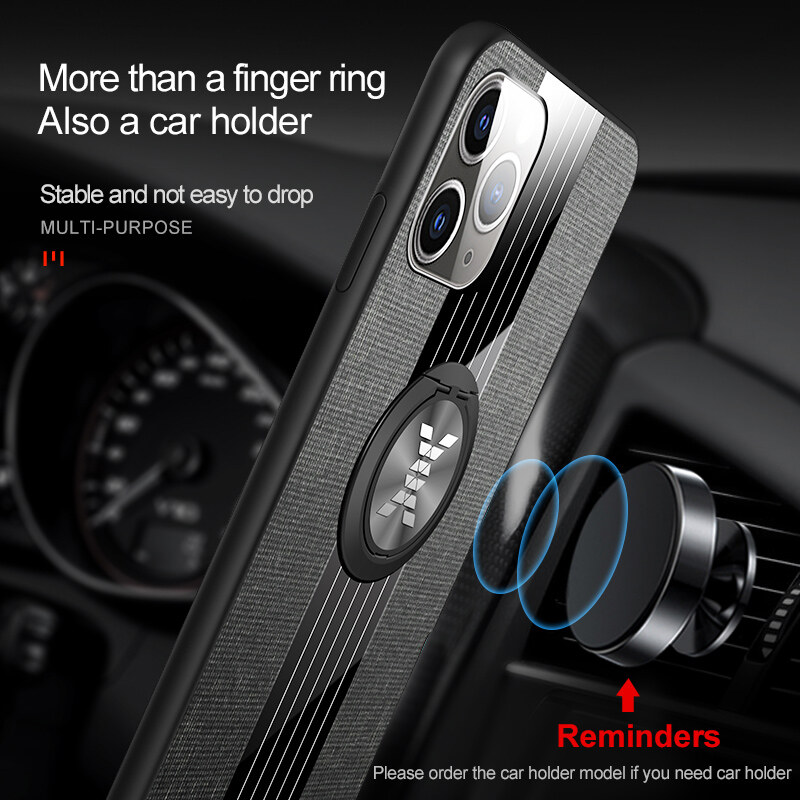 XICCI for IPhone 11/iPhone 11 Pro/iPhone 11 Pro Max Case Matte Cloth Glossy Cover for IPhone 11/iPhone 11 Pro/iPhone 11 Pro Max Shockproof Phone Case with Magnetic Ring Holder
