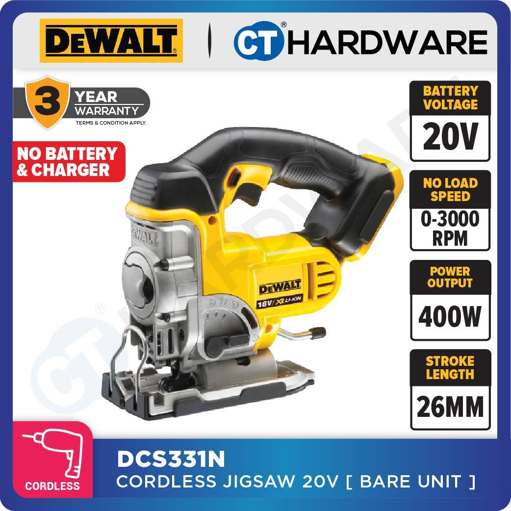 Dewalt cordless jigsaw with battery and charger hotsell