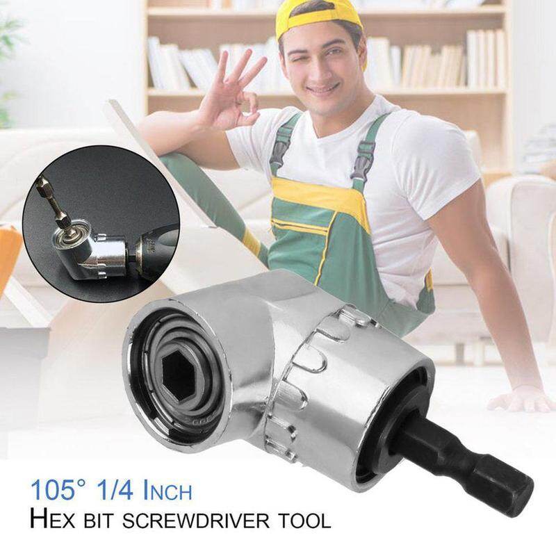 Tua Vít Góc Phải 105 Độ Dụng Cụ Cầm Tay Bộ Chuyển Đổi Ổ Cắm Mũi Khoan Lục Giác Dụng Cụ Tua Vít Sửa Chữa Điện Nối Dài Chuôi Lục Giác