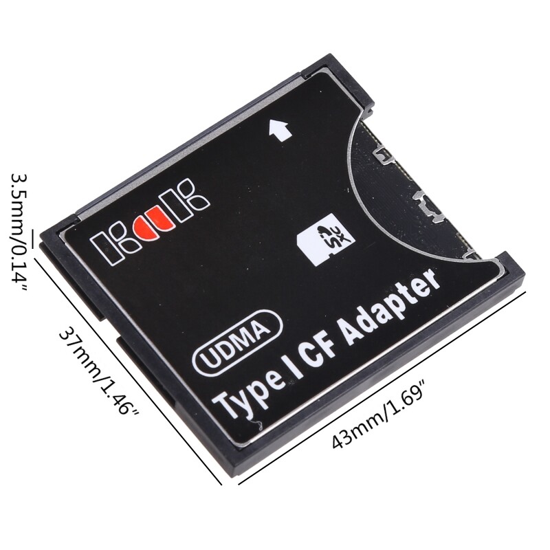 Memory Card Adapter SD SDHC SDXC to High-Speed Extreme Compact Flash CF Type I for Camera