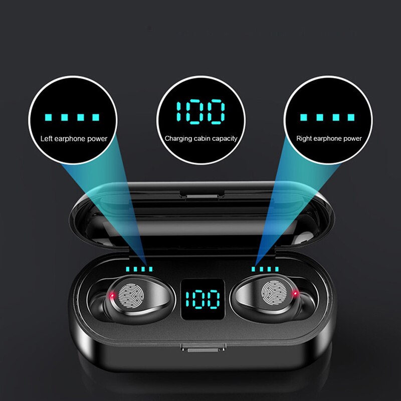 Tai Nghe Bluetooth Không Dây F9 Tai Nghe Thể Thao Tai Nghe Nhét Tai Mini Tai Nghe Âm Trầm Âm Thanh Nổi