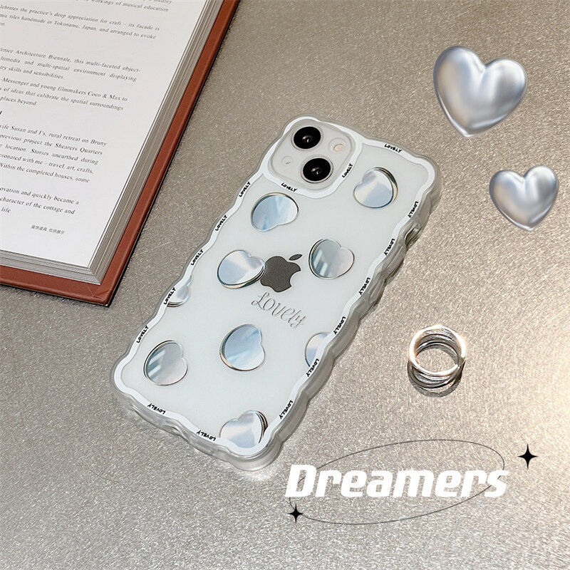 Shockproof lens protection phone case for iphone 11 12 13 pro max love cloud pattern back case for iphone xr x xs max girls' gift mobile phone case
