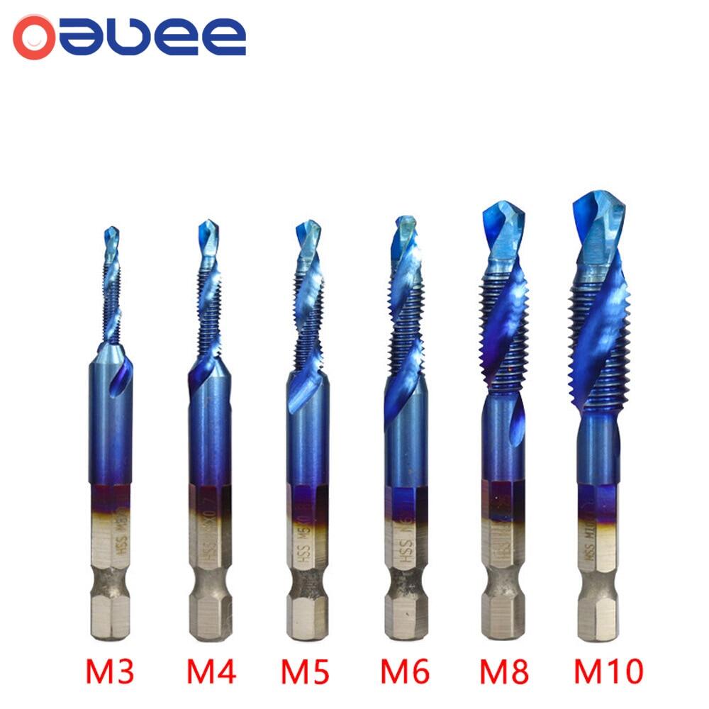 new-titanium-plated-hex-shank-hss-screw-thread-metric-tap-drill-bits