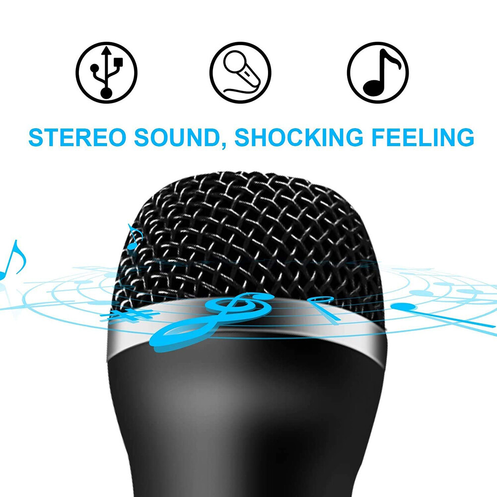 USB Wired Microphone Karaoke Mic for PS 4 PS4 Switch Wii Xbox PC