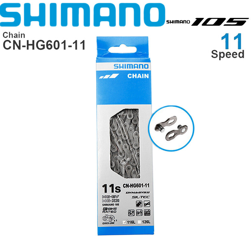 Shimano 105 HG601 Chain 11 Speed 112L 116L 122L 124 Links For M5100 M7000 8000 R8000 R8050 6800 R7000 Chain Bicycle Accessories