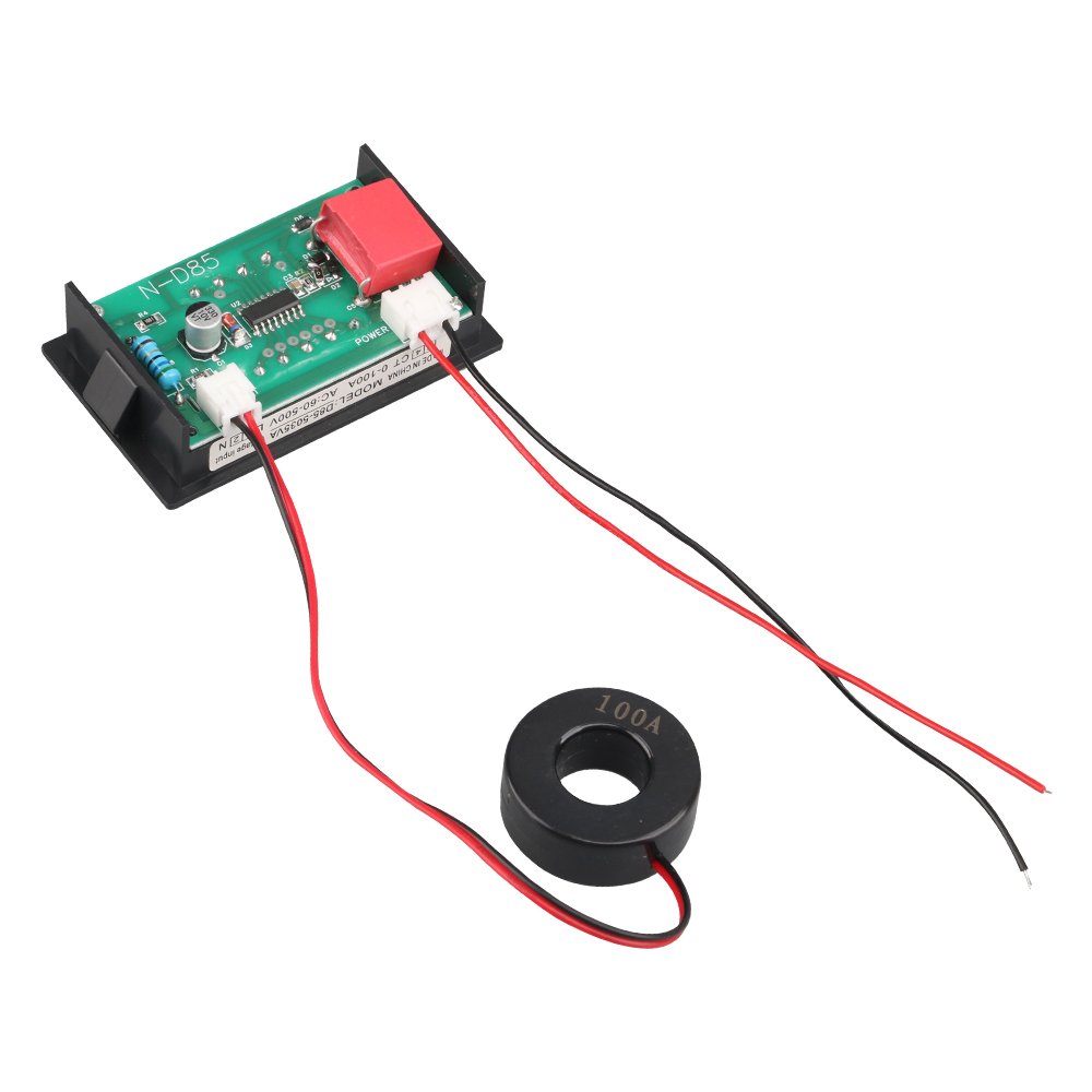 Aideepen Đồng hồ đo vôn Ampe AC 500V 100A Vôn kế kỹ thuật số bảng Ampe kế 2 Điện áp dây amperage Máy Đo Máy kiểm tra với máy biến dòng