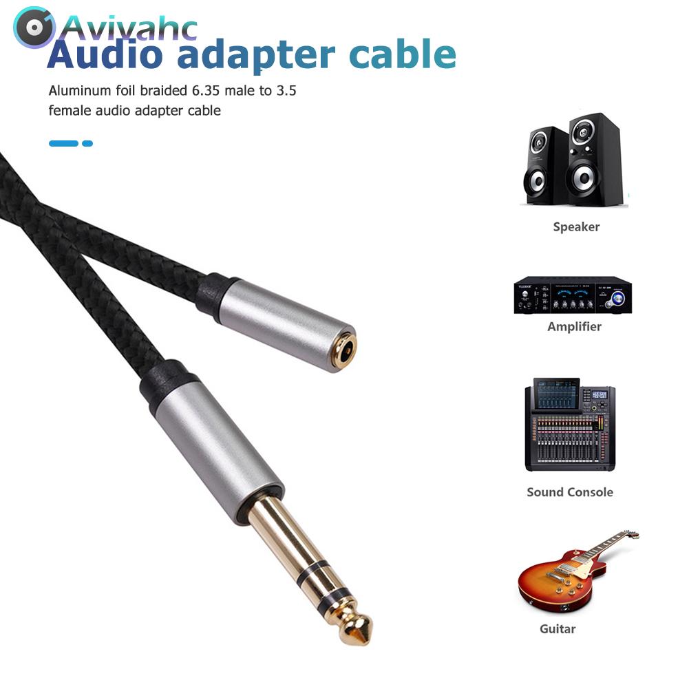 KEBILSHOP 4 Pieces Headphone Jack Adapter 6.35 (1/4 Inch) ale to 3