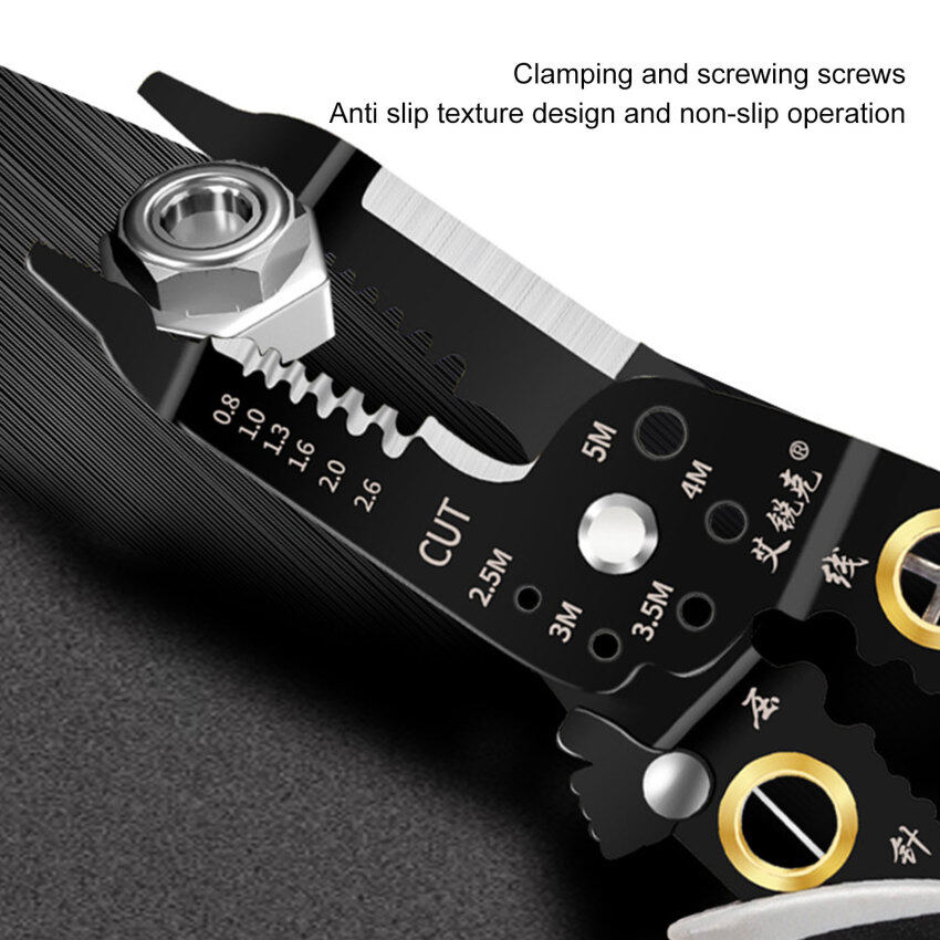 Wire Stripper Iron Copper Wire Cutter Cable Cutter Wire Crimping Pliers Clamper Splitting Winding Electrician Tool