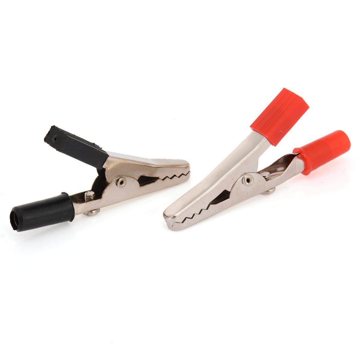 BOKALI 10pcs Black/Red 10A Heavy Duty Crocodile Alligator Clips PAIR Test Leads/Wires