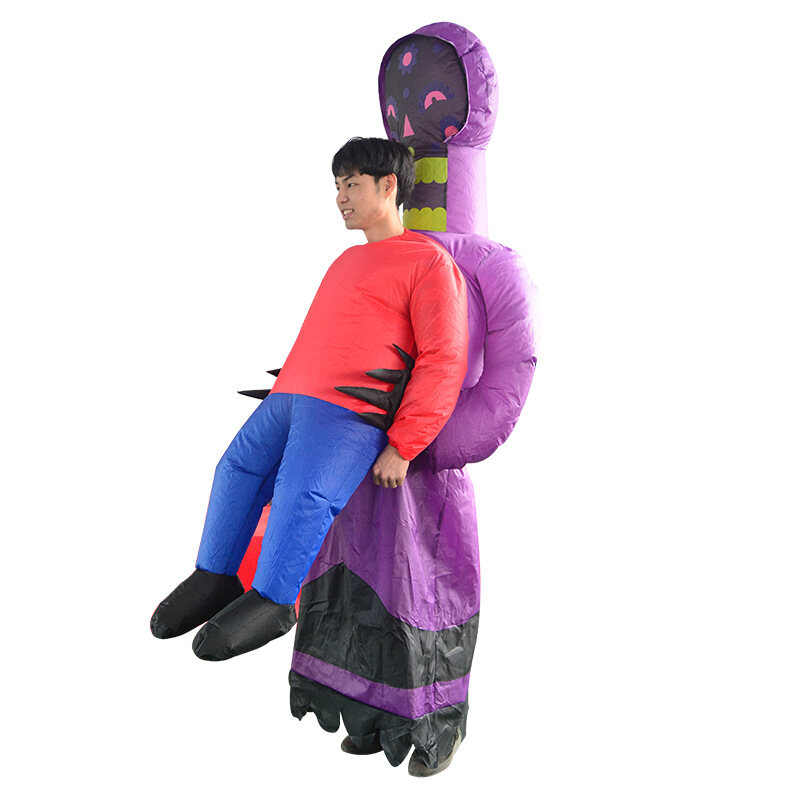 Monkey Fun ET Alien inflatable Auit Alien Monster Inflatable Costume Ghost Inflatable Costume Halloween Scary Green Alien Cosplay Costume For Adults Children's Party Festival Stage