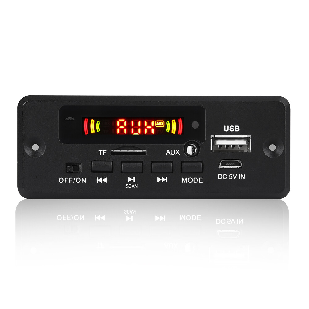 Coolmanloveit Car 12V Bluetooth Audio Receiver Decoder Board With Power Amplifier 2*3W Speaker Lossless MP3 Player Module