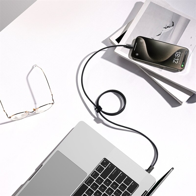 Baseus PD 100W USB C Cable Fast Charging Charger USB C To Type C Cable For iPhone 15 Plus Pro Macbook Pro ipad Fast Charger Wire Cord Type-c Cable