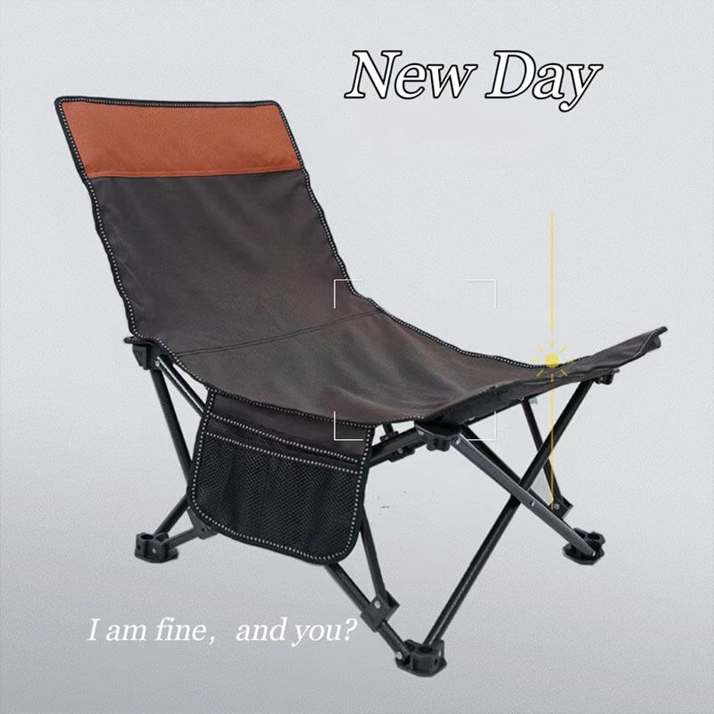 DEUKIO Outdoor folding nap chair office nap artifact light and compact camping fishing chair convenient semi-recliner