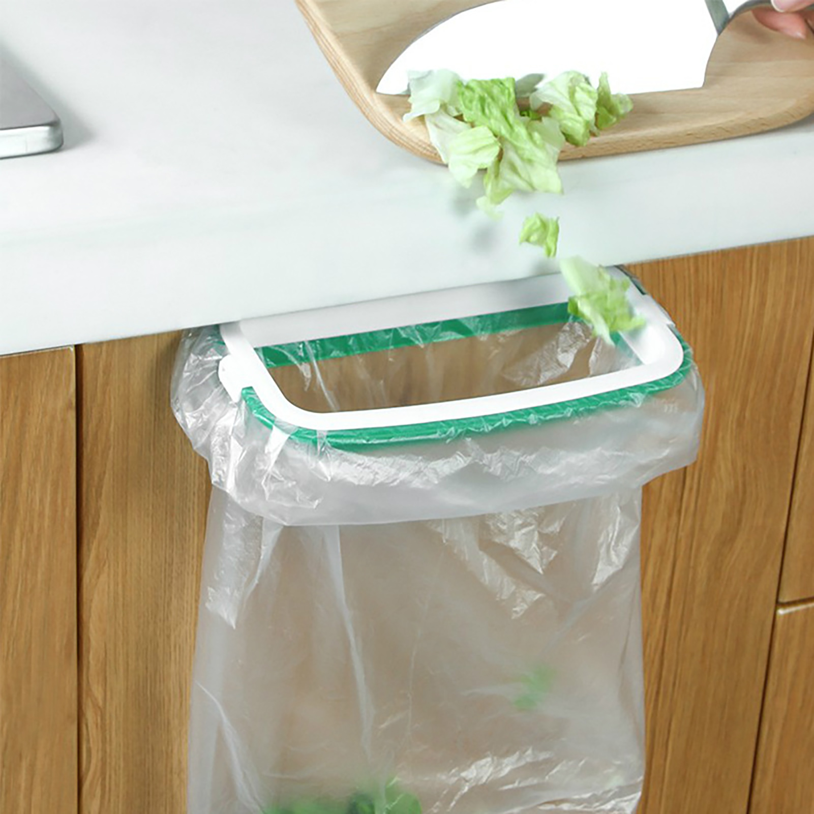 Xiaxuannai Kitchen Trash Bag Holder Hanger Convenient Saving Space Plastic Hanging Storage Garbage Bag Holder