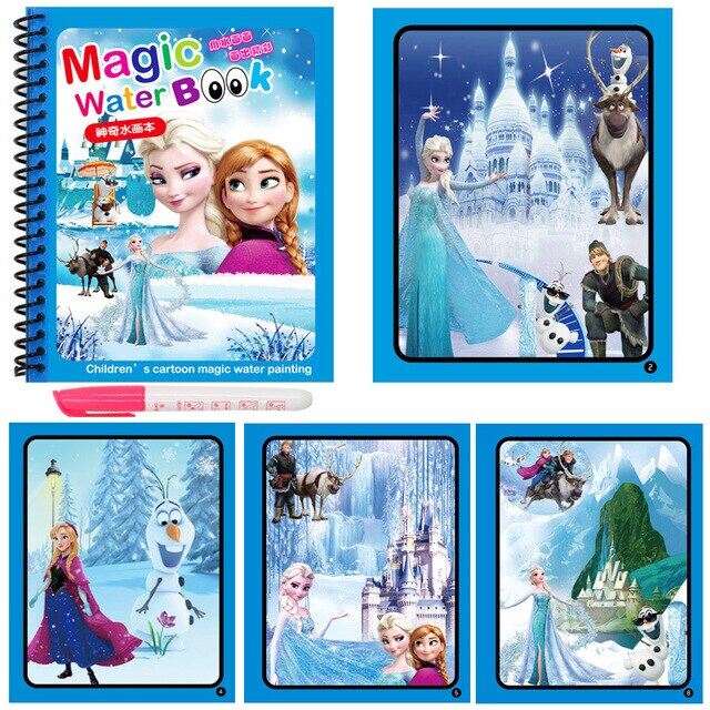 New products Coloring Book Doodle Magic Pen Painting Drawing Board For Kids Toys Magic Water Drawing Book Birthday Gift