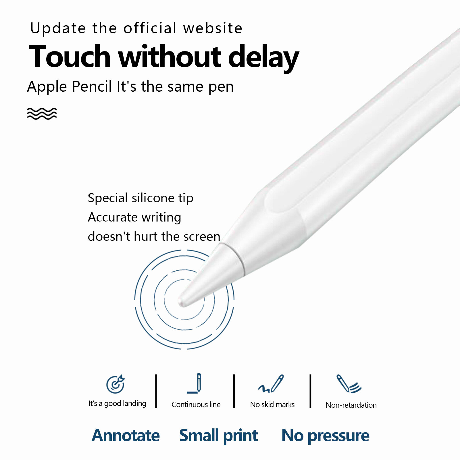 【CozyySpace】 Portable Tablet Touch Screen Painting Writing Stylus Pen Replacement for iPad