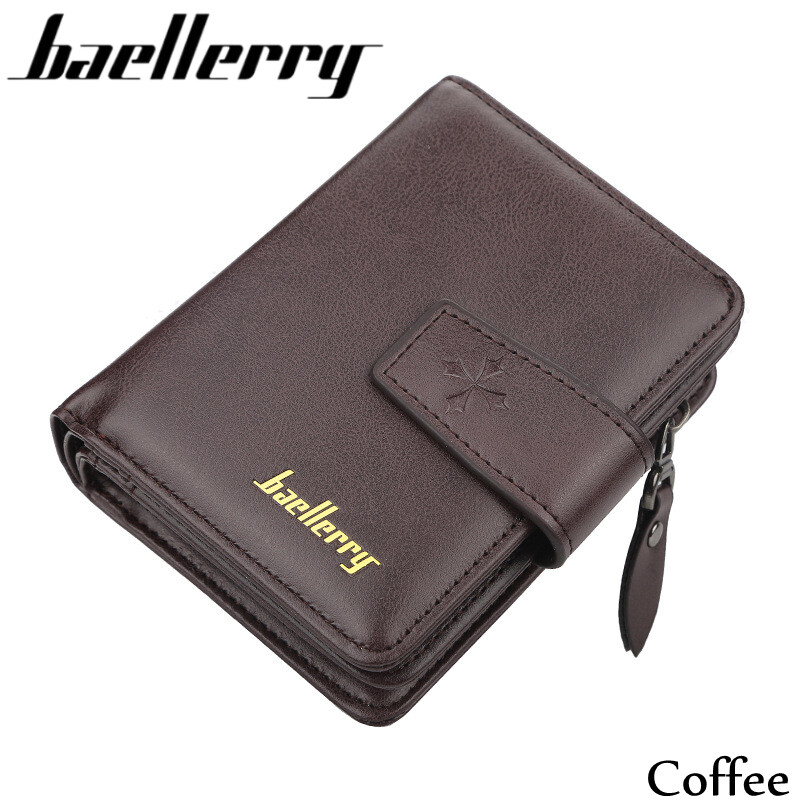 Baellerry Short Men Wallets Fashion New Card Holder Multifunction Organ Leather Purse For Male Zipper Wallet With Coin Pocket