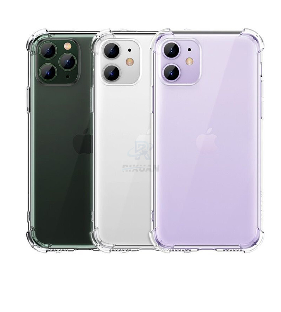 Rixuan Shockproof Soft TPU Crystal Clear Phone Case for iPhone 13 Pro Max iPhone 13 iPhone 12 iPhone 11 Pro iPhone X iPhone XR iPhone XS Max iPhone 8 iPhone 7 iPhone 6 Plus iPhone 6S Transparent Full Body Back Cover