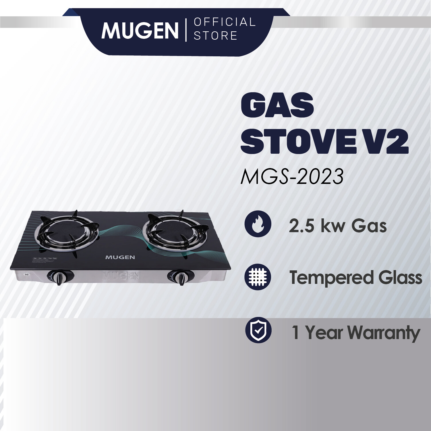 MUGEN Glass Top Infrared Gas Stove V2 (MGS2023) Lazada