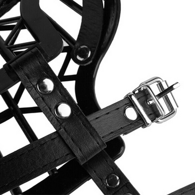 Black adjustable blowing basket, mush mouth cover for dog chewing training