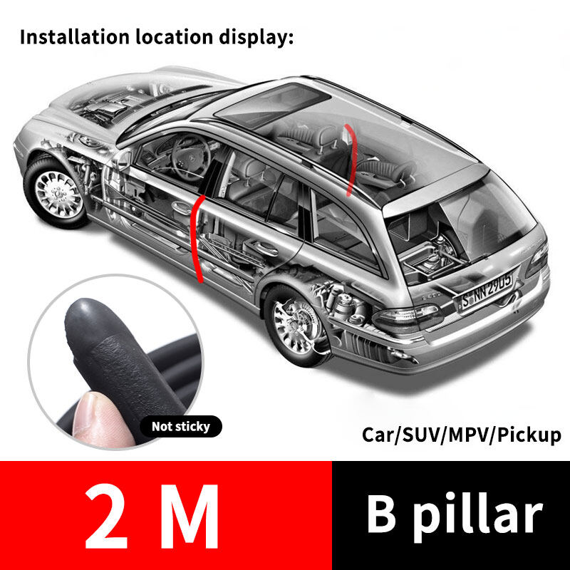 B Pillar Type Car Rubber Seal Strip Anti-Noise Auto Rubber Seals Dustproof Sealing Strips Car Styling Car Accessories