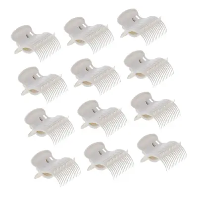 SunniMix 12pcs Hot Roller Clips Hair Curler Claw Clips Replacement Roller Clips for Women Girls Hair Section Styling